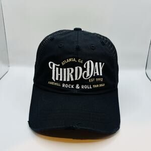 THIRD DAY HAT CAP DISTRESSED SNAPBACK TRUCKER MESH ROCK N' ROLL ATLANTA GEORGIA